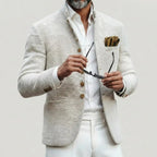 Men's Lightweight Textured Single-Breasted Cardigan