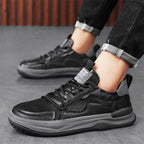 Lusso Italiana Men's Genuine Leather Sneakers