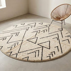 Moroccan rug Round Beni ouarain rug Handmade natural wool carpet custom size