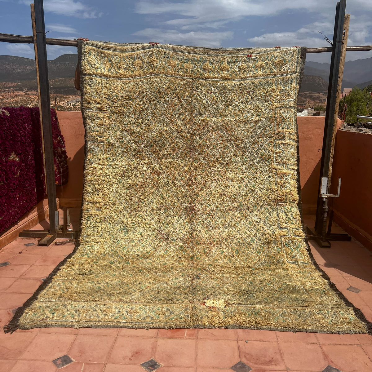 Vintage Beni Mguild Rug 8.86 ft × 6.23 ft