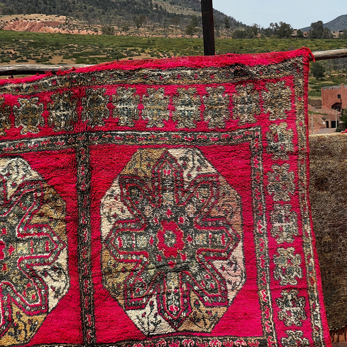 Pink Vintage Boujaad Rug 13 x 6.8ft