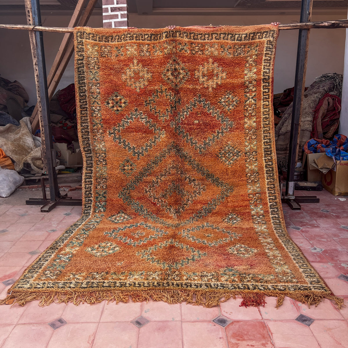 Vintage boujaad Rug 9.19 ft × 5.91 ft