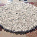 Moroccan rug Round Beni ouarain rug Handmade natural wool carpet custom size