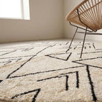 Moroccan rug Round Beni ouarain rug Handmade natural wool carpet custom size