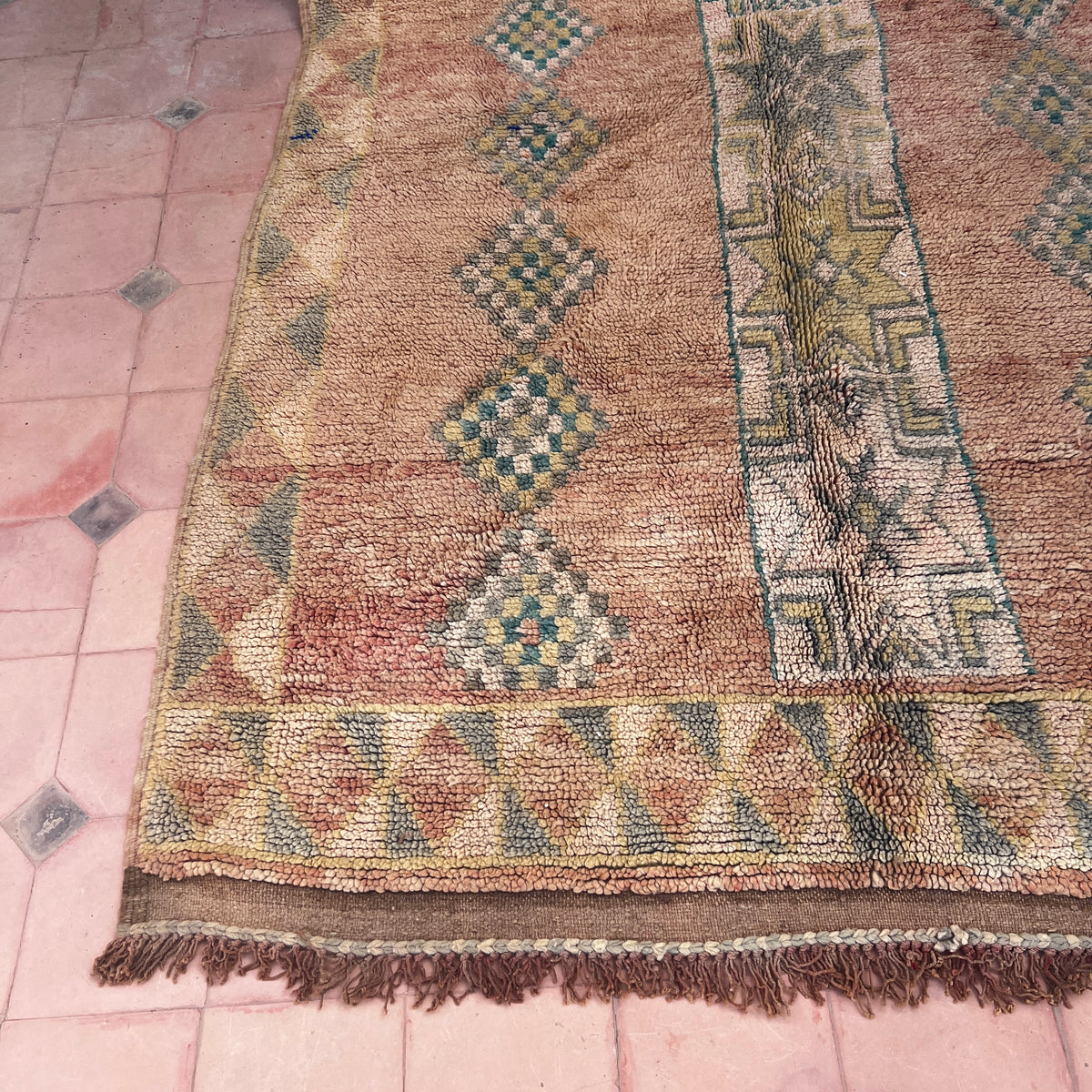 Vintage boujaad Rug 10.83 ft × 5.25 ft