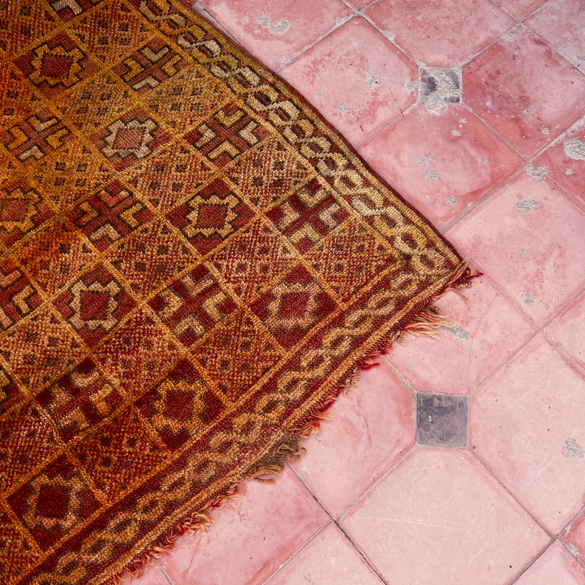 Vintage boujaad Rug 8.20 ft × 5.09 ft