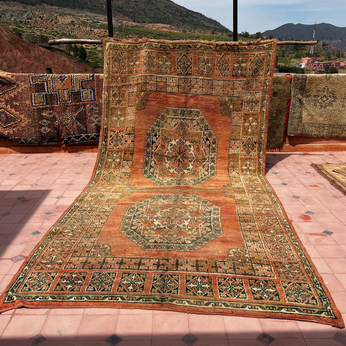 Vintage Boujaad Rug 13.5 X 6.7Ft