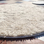 Moroccan rug Round Beni ouarain rug Handmade natural wool carpet custom size