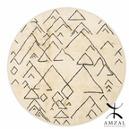 Moroccan rug Round Beni ouarain rug Handmade natural wool carpet custom size