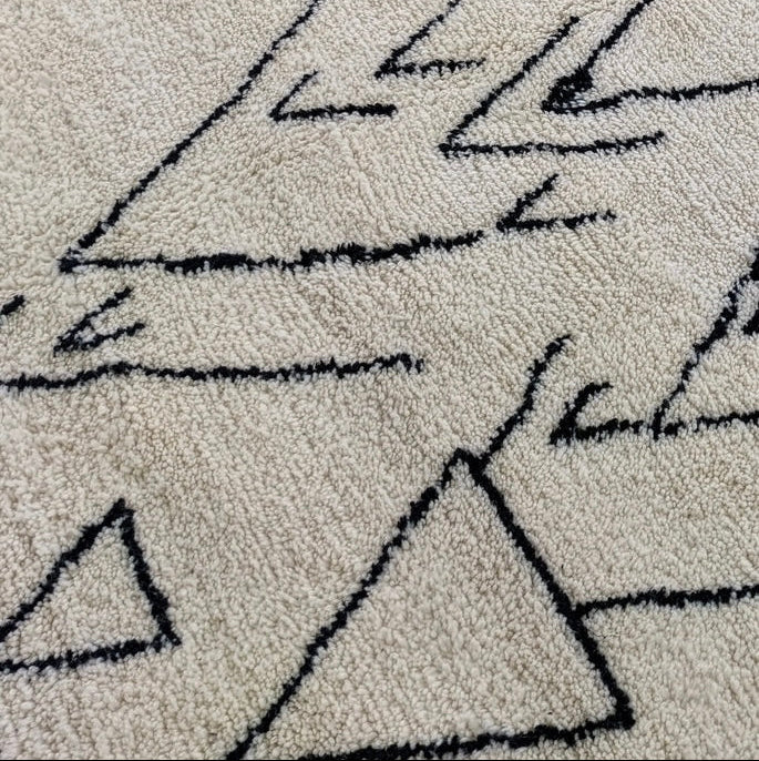 Moroccan rug Round Beni ouarain rug Handmade natural wool carpet custom size