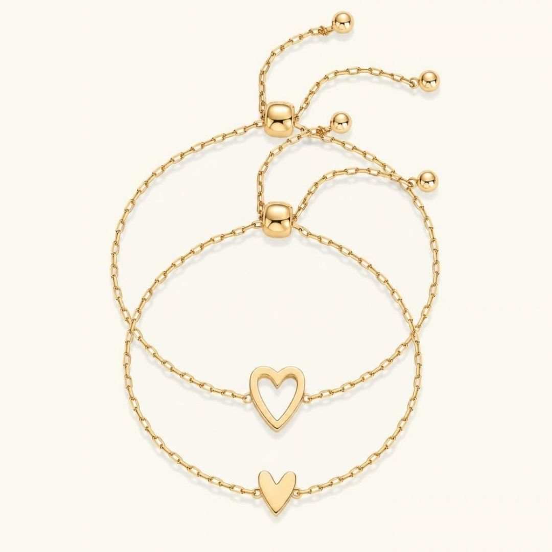 Avaria Amoura Matching Hearts Women's Bracelet Set