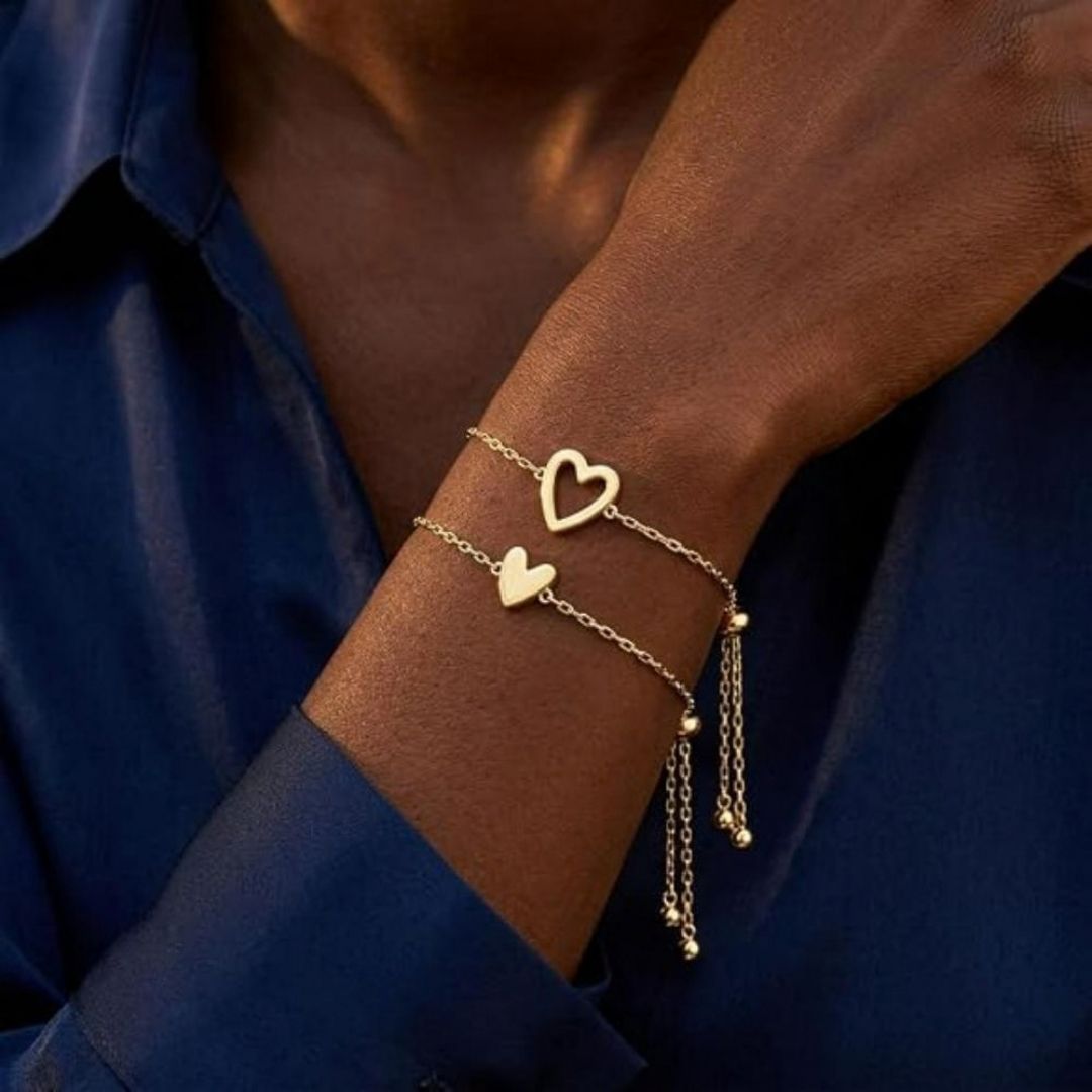 Avaria Amoura Matching Hearts Women's Bracelet Set