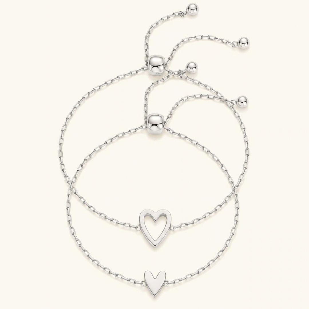 Avaria Amoura Matching Hearts Women's Bracelet Set