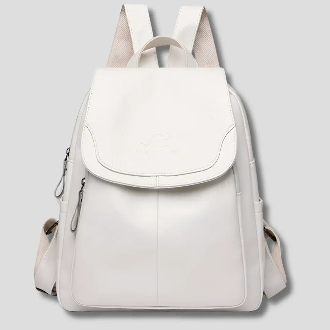 Women's Anti-Theft Embossed Leather Backpack