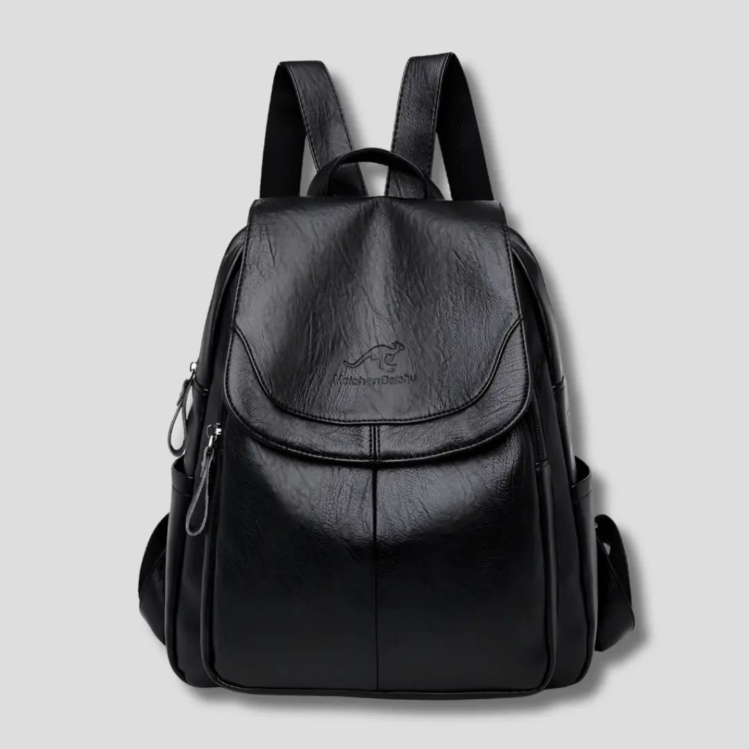Women's Anti-Theft Embossed Leather Backpack