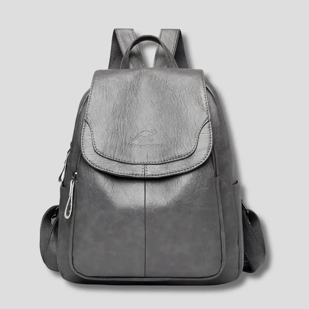 Women's Anti-Theft Embossed Leather Backpack