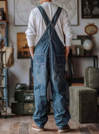 Men's Artisan Distressed Denim Bib Overalls