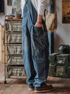 Men's Artisan Distressed Denim Bib Overalls