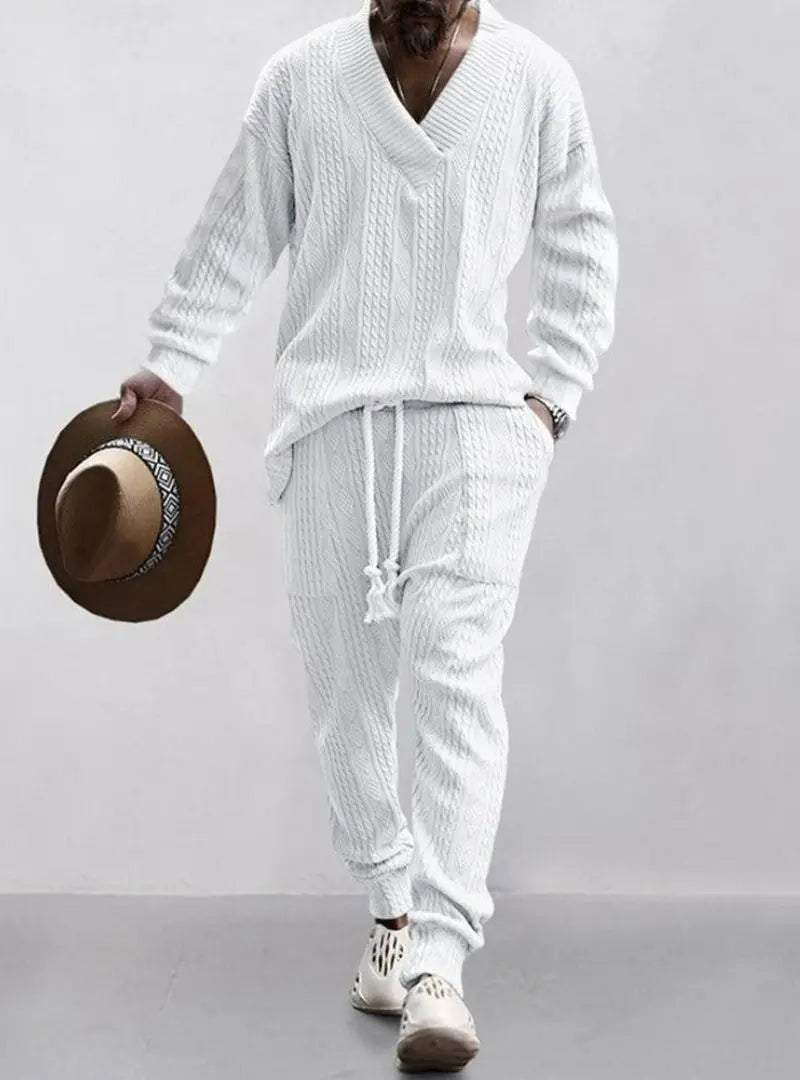 Athleisure Cable Men's Jacquard Set
