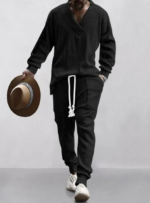 Athleisure Cable Men's Jacquard Set