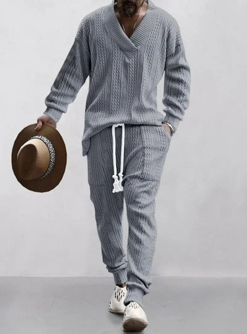 Athleisure Cable Men's Jacquard Set