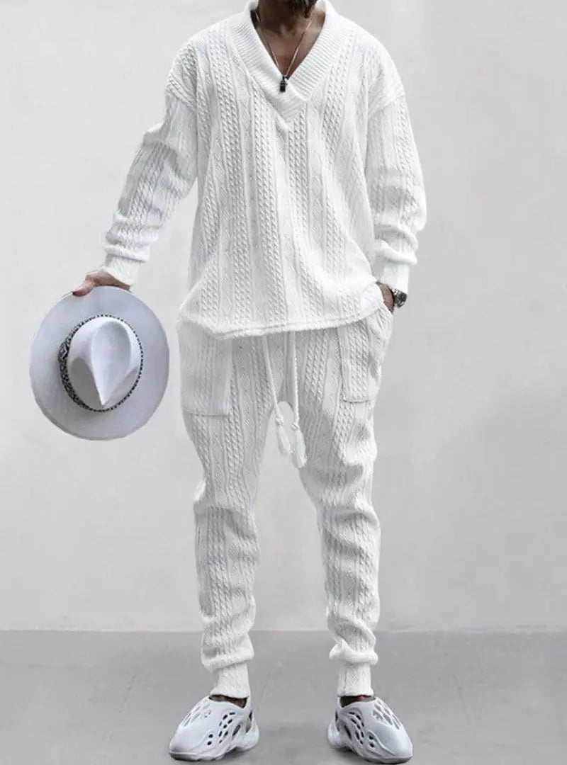 Athleisure Cable Men's Jacquard Set