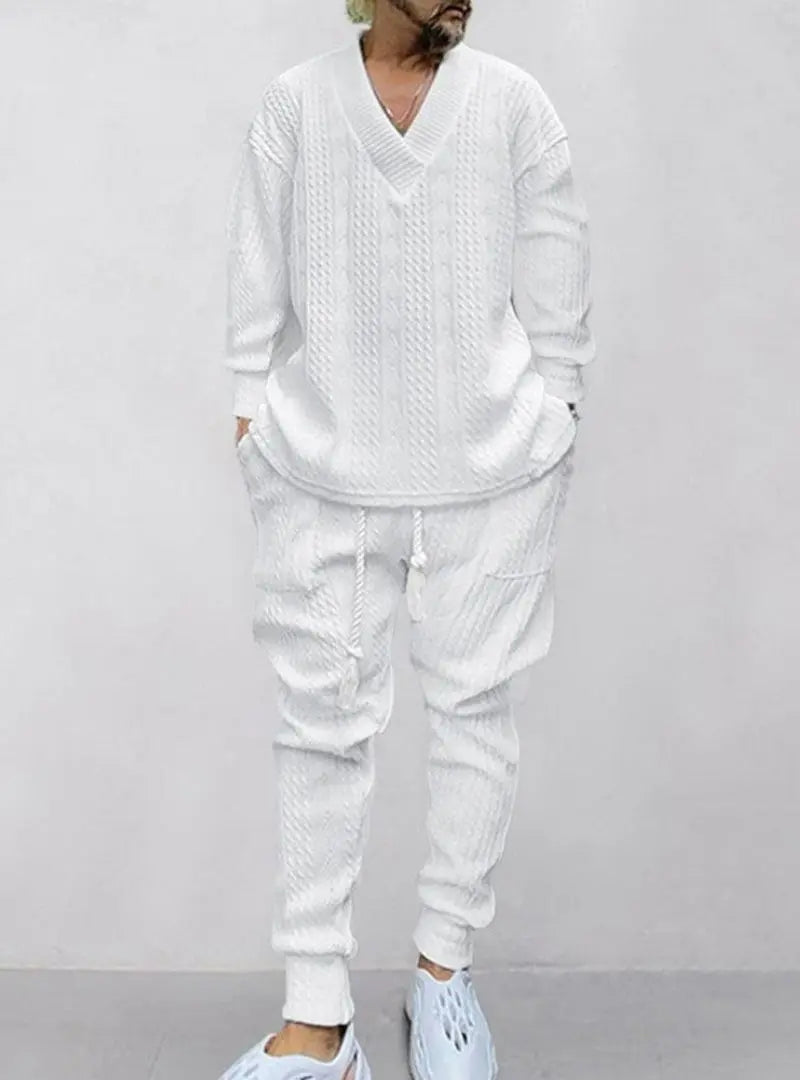 Athleisure Cable Men's Jacquard Set