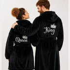 Black King & Queen Bathrobes - Couple Choice