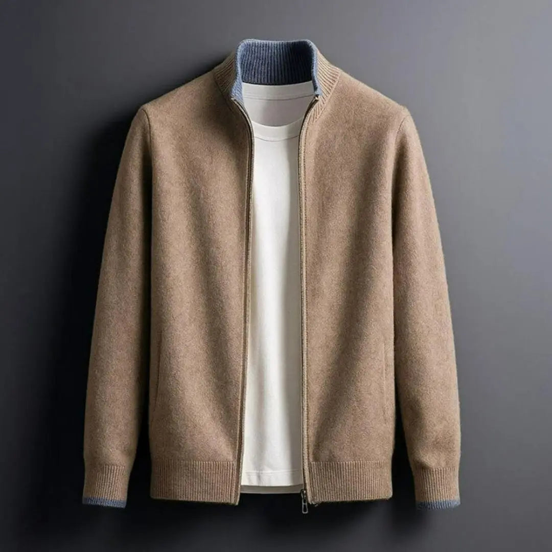 Bordeaux - Men's Merino Zip Jacket