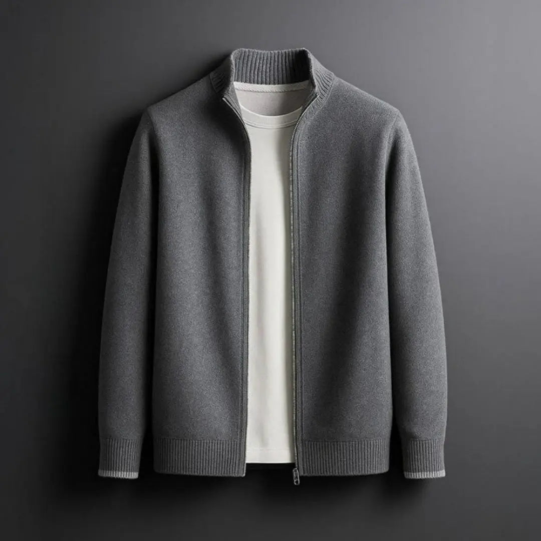 Bordeaux - Men's Merino Zip Jacket