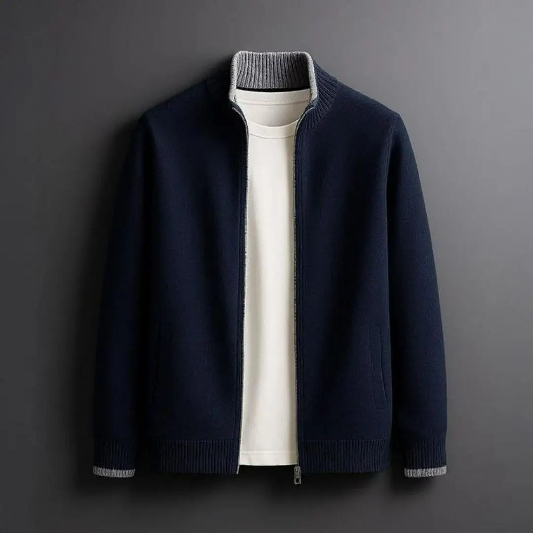 Bordeaux - Men's Merino Zip Jacket