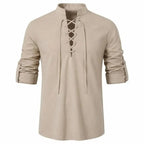 Caspian Men's Relaxed-Fit Lace-Up Shirt