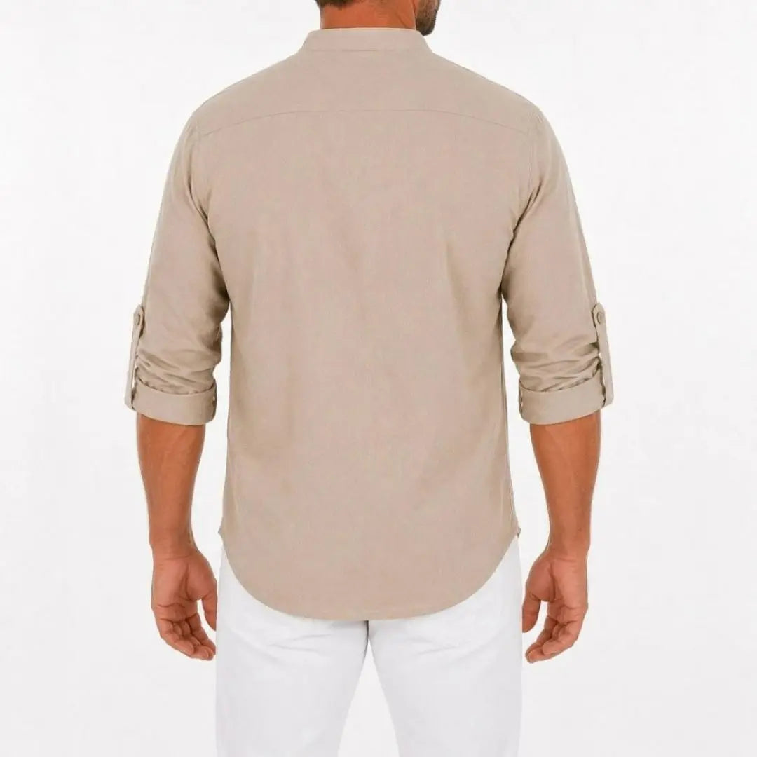 Caspian Men's Relaxed-Fit Lace-Up Shirt