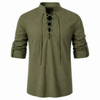 Caspian Men's Relaxed-Fit Lace-Up Shirt