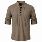 Caspian Men's Relaxed-Fit Lace-Up Shirt
