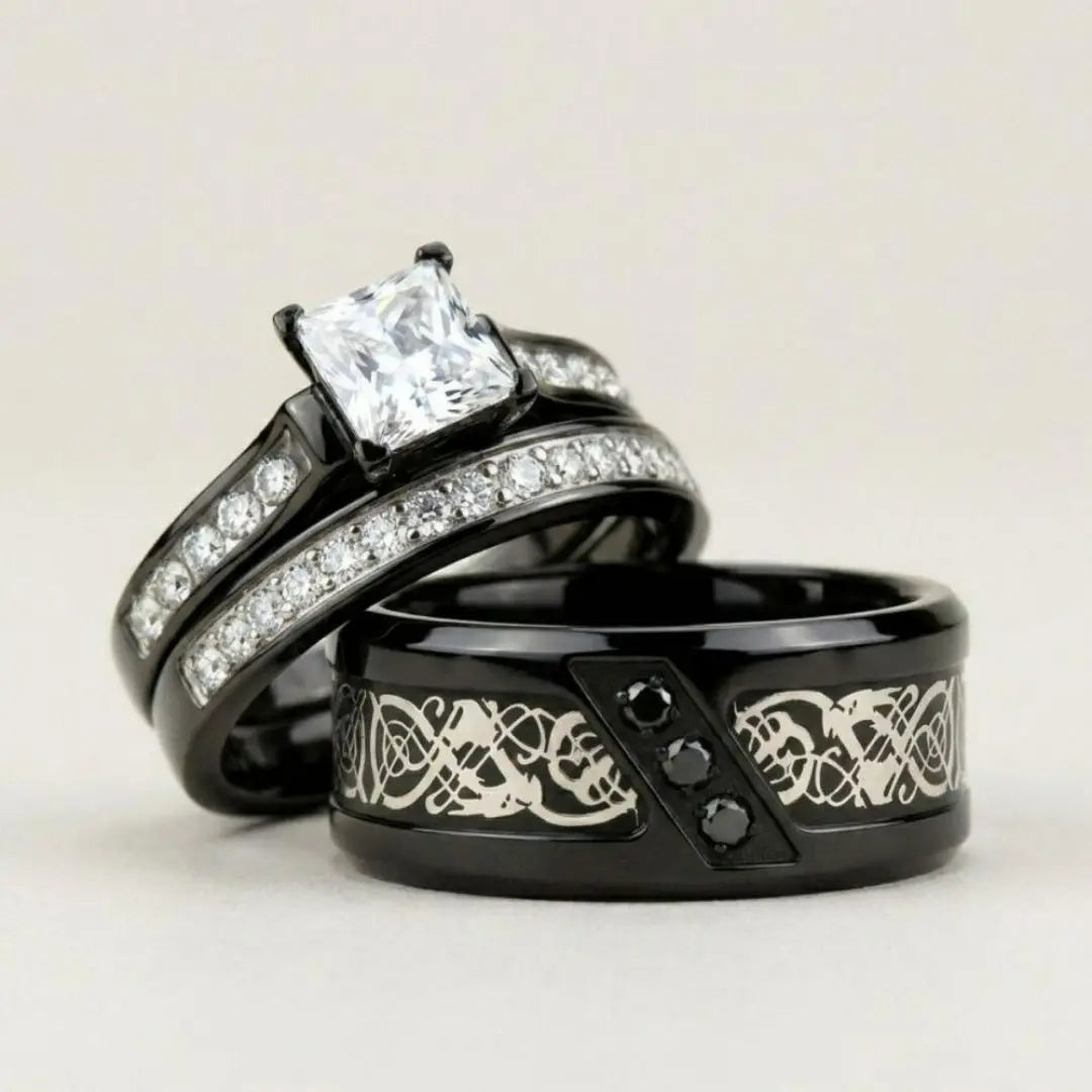 Celtic Black Rings - Couple Choice