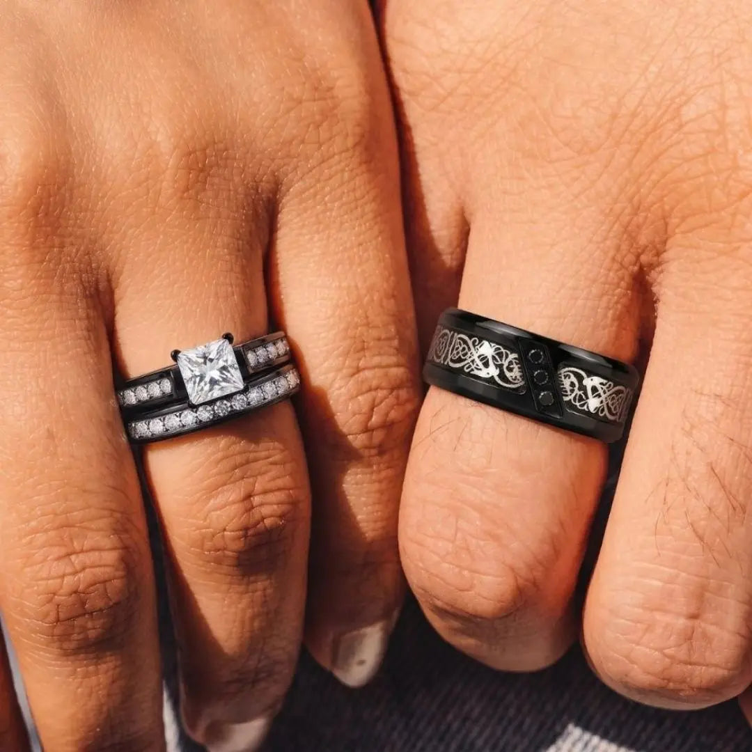 Celtic Black Rings - Couple Choice