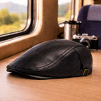 Men's Classic Leather Flat Cap