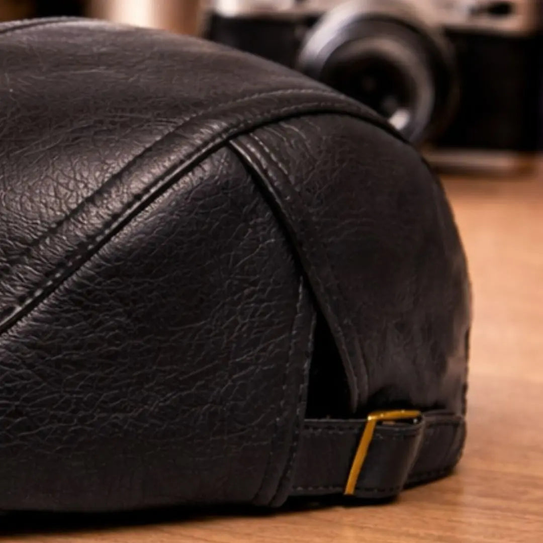 Men's Classic Leather Flat Cap