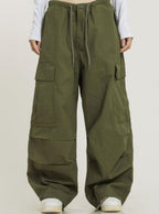 Ctb Women's Monochrome Baggy Cargo Pants - Harajuku Street Wear
