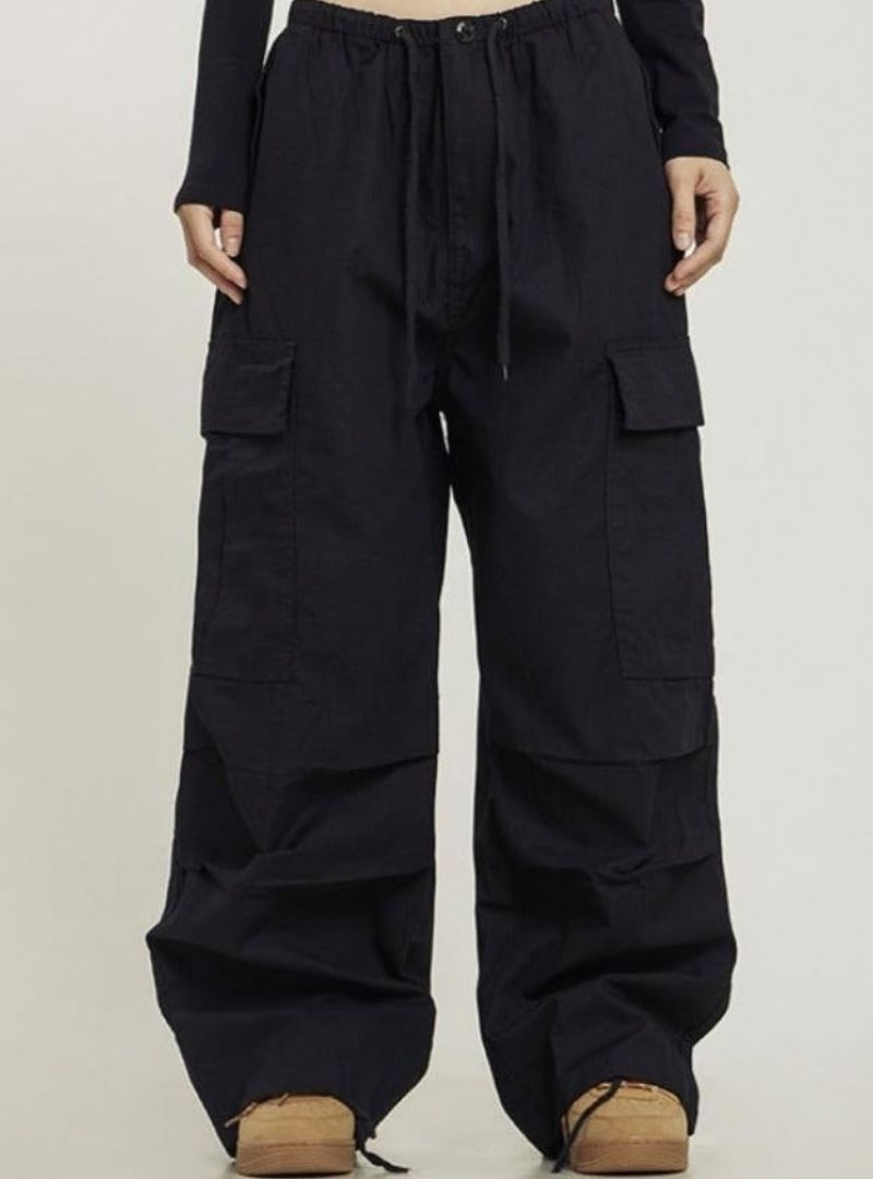 Ctb Women's Monochrome Baggy Cargo Pants - Harajuku Street Wear