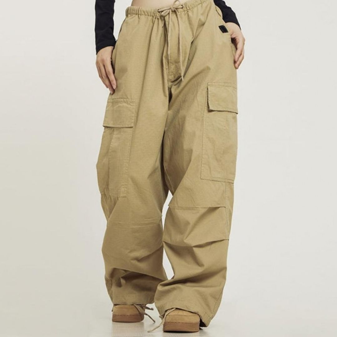 Ctb Women's Monochrome Baggy Cargo Pants - Harajuku Street Wear