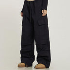 Ctb Women's Monochrome Baggy Cargo Pants - Harajuku Street Wear