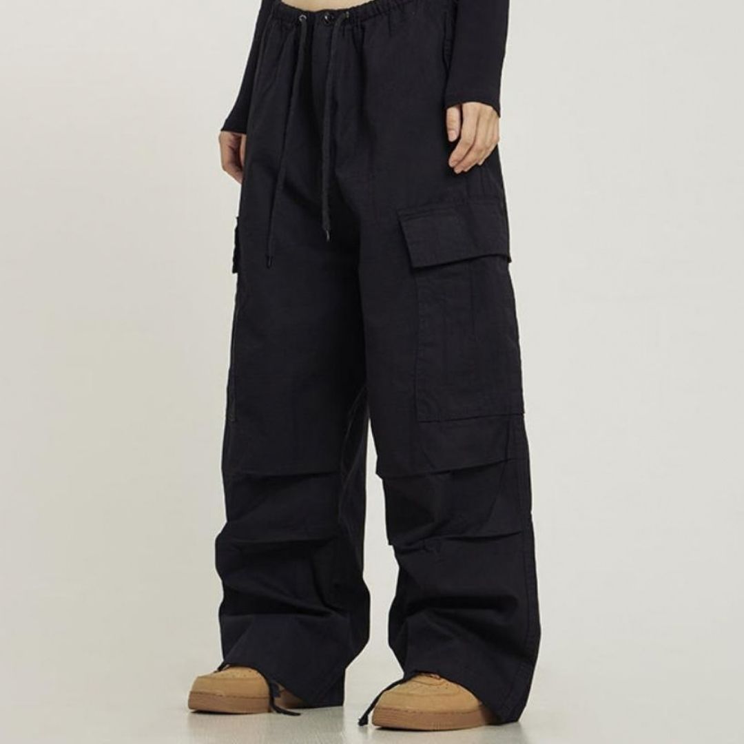 Ctb Women's Monochrome Baggy Cargo Pants - Harajuku Street Wear