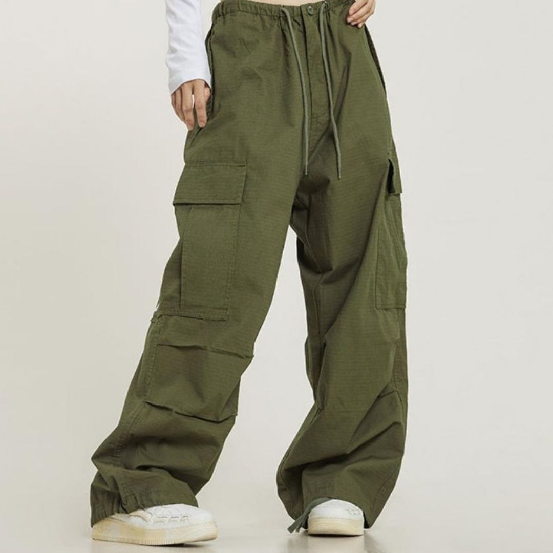 Ctb Women's Monochrome Baggy Cargo Pants - Harajuku Street Wear