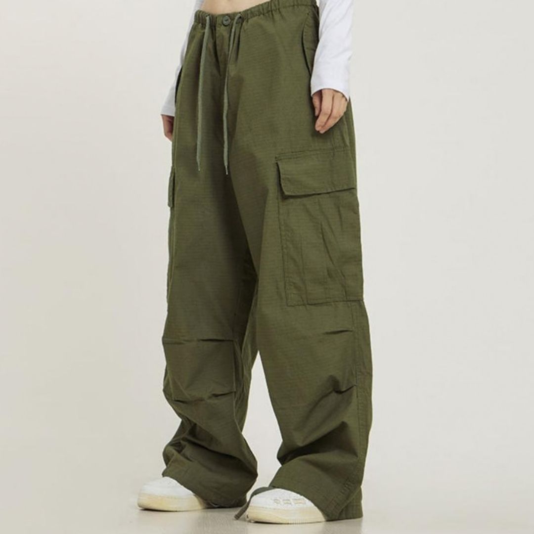 Ctb Women's Monochrome Baggy Cargo Pants - Harajuku Street Wear