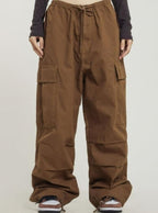 Ctb Women's Monochrome Baggy Cargo Pants - Harajuku Street Wear