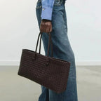 Daria - Women's Woven Leather Handbag