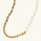 Avaria Dualia Gold Pearl Women's Necklace