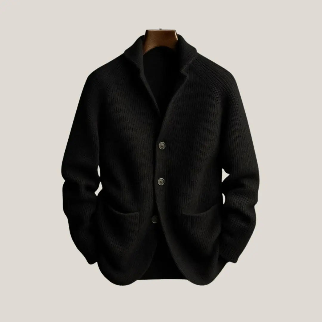 Elliot - Men's Tailored Button-Front Knit Cardigan